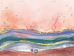 抽象酒精墨纹理大理石风格背景。EPS10矢量插图设计。