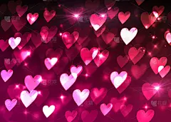 模糊了花花世界的美丽背景，红心情人，熠熠生辉