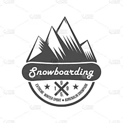 复古山地探险家标签