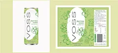 VOSS芙丝气泡水饮料包装插画设计青提葡萄青柠樱花白桃插画商业插画阿茹插画 - 原创作品 -  -3
