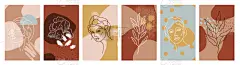 天气,抽象,绘画插图,文书工作,创造力,插画,贺卡,纺织品,简单,复古风格