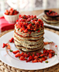 Chia Flapjacks With Strawberry Salsa