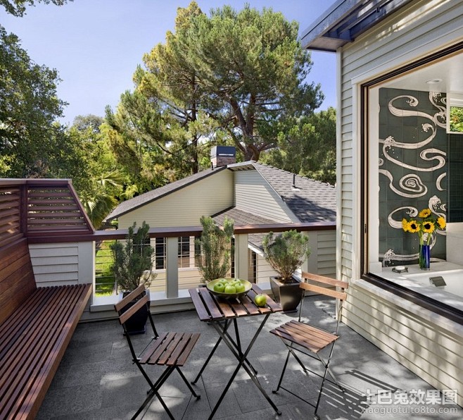 乡村小别墅设计室外露天阳台装修