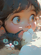 养猫的女孩
