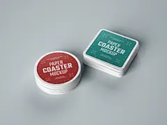 个性字母杯垫杯垫贴图样机