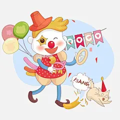 可爱卡通愚人节小丑形象元素图片大小2000x2000px 图片尺寸6.59 MB 来自PNG搜索网 pngss.com 免费免扣png素材下载！彩灯#彩旗#插画#儿童#海报#卡通#开心#可爱#马戏团#免抠图#气球#玩笑#小丑#