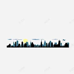 手绘的城市建筑 页面网页 平面电商 创意素材