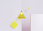 Polychrome lamps. A series of lamps in pop style. : Lamps made in steel and glass.