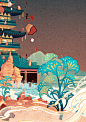 【西湖十景】插画插画商业插画特浓TN - 原创作品 -   (21)