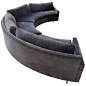 Milo Baughman Curved Sofa: