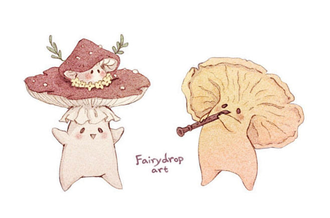 蘑 蘑菇  啊啊啊。。。好可爱啊~画师 ...