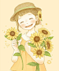 灿烂的向日葵，灿烂的笑容。