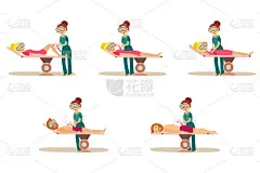 头发去除会议在美容沙龙设置-男子和妇女采取激光或光脱毛程序.