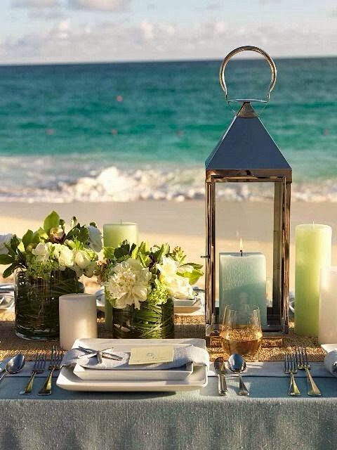 Seaside tablescape: