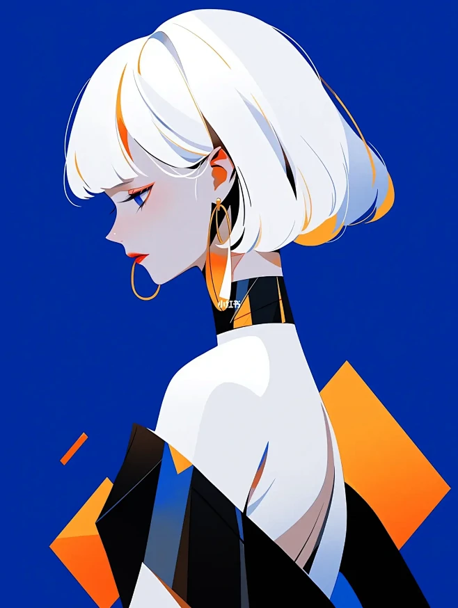 Midjourney｜克莱因蓝 撞色-短...