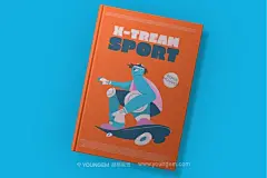 手绘扁平化运动员剪切画插图插画Ai矢量设计素材素材