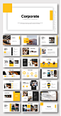 Yellow Blue Professional Corporate Clean PowerPoint Template – Original and High Quality PowerPoint Templates