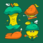 cartoon Character design  cute Digital Art  simple 2D Drawing  ILLUSTRATION  kawaii Procreate-卡通插画/拟人形象