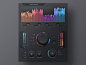 Audio Plugin audio plugin audio color bars button fader music mixer mix equaliser eq dark app ux ui