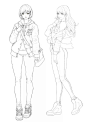 【漫画教材】线稿临摹练手素材18【推荐课程】从零开始学漫画，适合新手无压力O网页链接 ​​​​