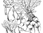 Ink food illustrations. Vegetables and fruits
