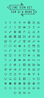 Line icon set for UI | GraphicBurger