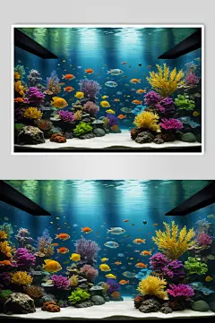 AI数字艺术高清水族馆鱼图片-众图网