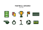 足球世界杯赛场矢量图标Football_Ground_Icon_Set_Vector :  