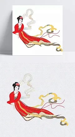 红衣古代仙女飞舞|红衣,古代,仙女,飞舞,中秋节,节日元素,嫦娥奔月,中秋佳节,节日素材,设计元素,红衣仙女
