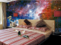 超清星空星云/大型个性壁画墙纸定制/客厅卧室电视墙天顶屋顶壁纸