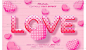 可爱情人节字体特效矢量AI情侣浪漫门头标题标志平面LOGO设计素材-淘宝网