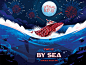 Two If By Sea illustraion merica whaleshark beer