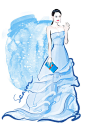 陈乔恩 身穿Carolina Herrera荷叶边长裙出席华鼎奖红毯， 凭借《锦绣缘·华丽冒险》获得华鼎奖 中国近代题材电视剧最佳女演员。#明星##影视##插画#