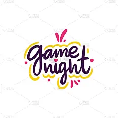 游戏之夜手绘矢量字体。现代字体设计。孤立在白色背景上。