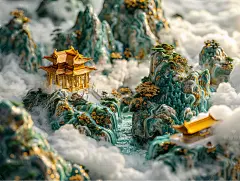 金镶玉山河风景壁纸背景13