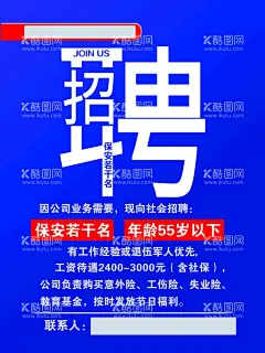 招聘保安  - 源文件下载【酷图网】招聘海报,招聘保安,招聘,保安,海报,手提海报架,