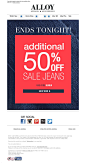 Alloy - Ends Tonight! Extra 50% Off Sale Jeans.