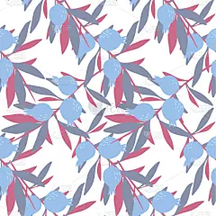 wild blue berry endless wallpaper abstract leaf
