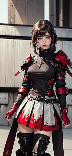 2K超清美女壁纸-红黑机能风-今日头条