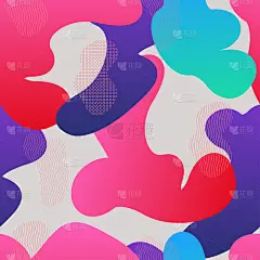 具有流体渐变形状的无缝图案。