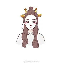 q萌和二次元#每日一水彩##插画头像##手绘##周笔畅# ​​​​