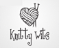 KnittyWits  针线 缝纫 针织 心形 灰色 毛线针 编织 商标设计  图标 图形 标志 logo 国外 外国 国内 品牌 设计 创意 欣赏