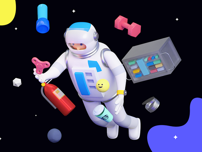 Astronaut spinning f...