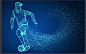 足球运动世界杯线条光影线稿手绘创意颗粒插画踢球psd设计素材-淘宝网