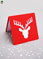 DIY立体圣诞贺卡手工教程 圣诞节立体贺卡、圣诞树贺卡模板╭★肉丁网
