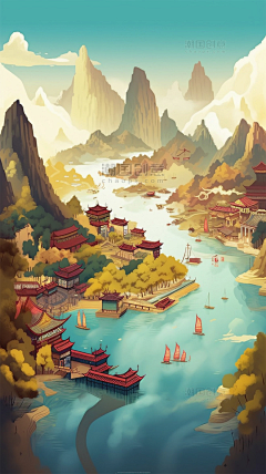 般若一夕采集到潮国创意-四季景色02