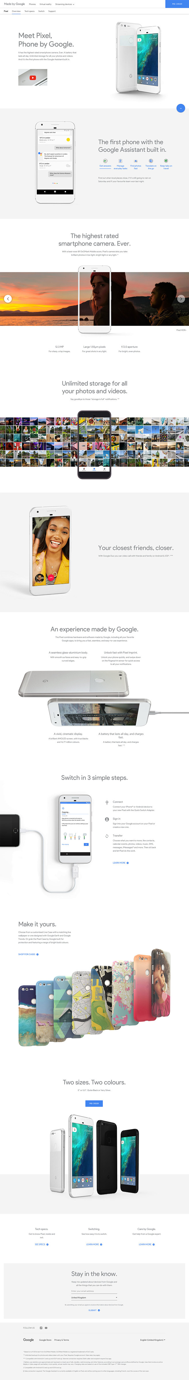 Google Pixel 着陆页 - 网...