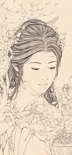 ~小迷糊~采集到中国元素——工笔人物