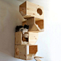 Wooden Modular Cat House@北坤人素材
