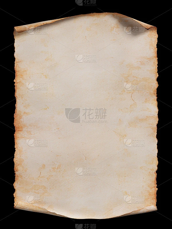 古代的纸卷轴或羊皮纸包括剪切路径。素材-花瓣网